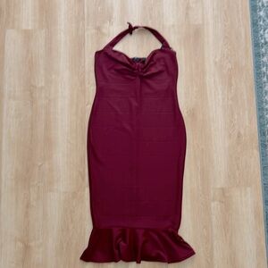 Misguided Bandeau Halter Dress